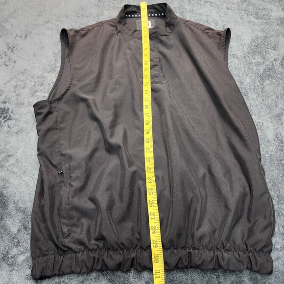 FootJoy Golf Vest Size L 1/4 Zip Button Snap Black Pullover Windbreaker - Picture 8 of 12